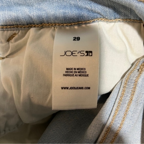 Joes High Rise Straight Jeans Ankle Length Light Wash Size 29 Distressed - Picture 7 of 8